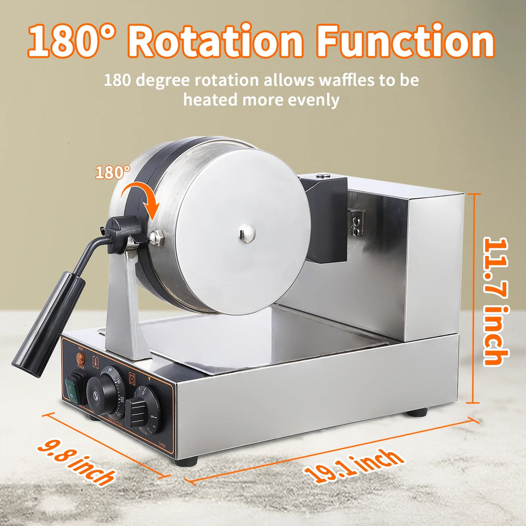 1200w Non-Stick Waffle Maker with Detachable Drip Tray P635