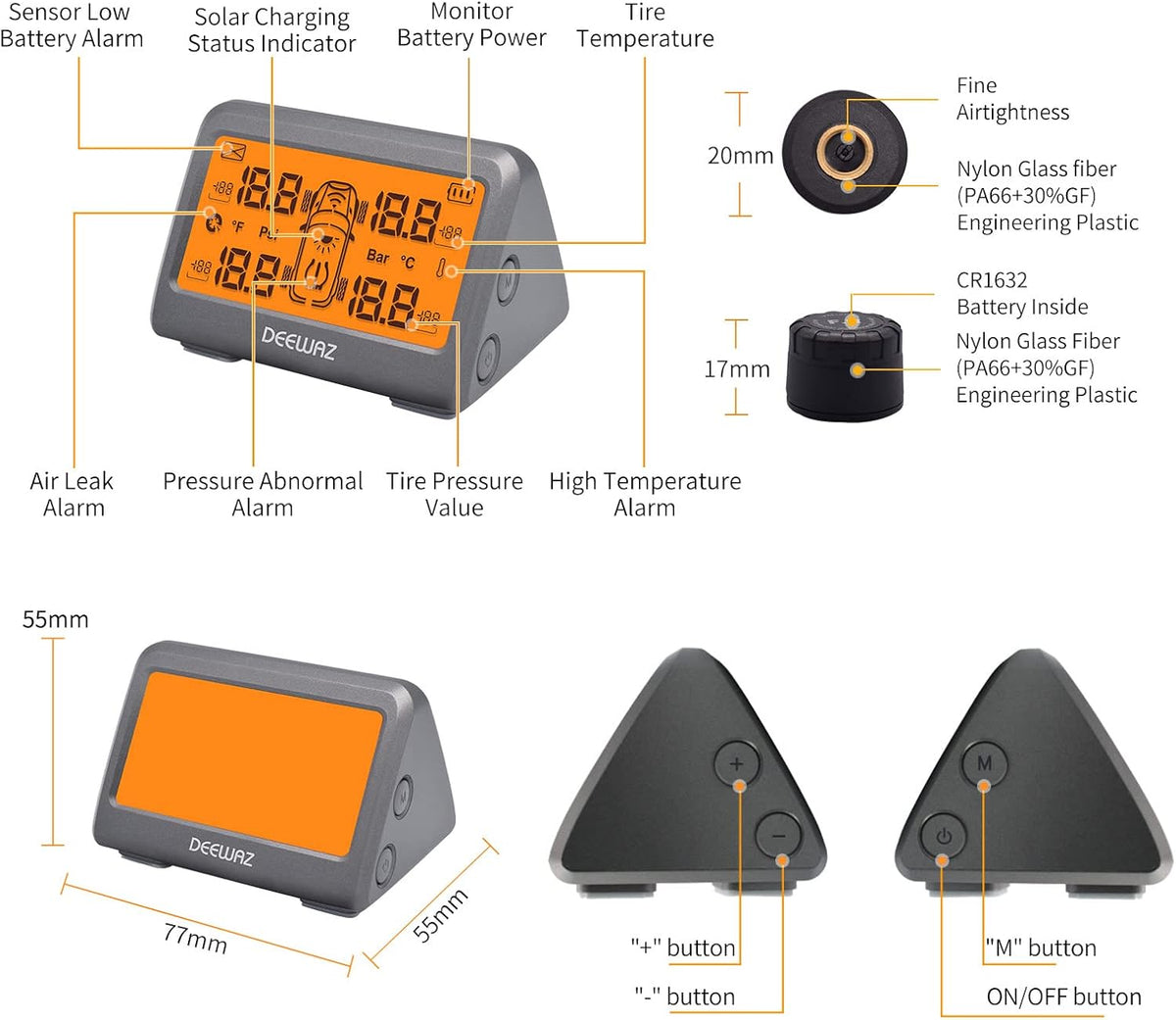 Tire Pressure Monitoring System 0-116 Psi S35089