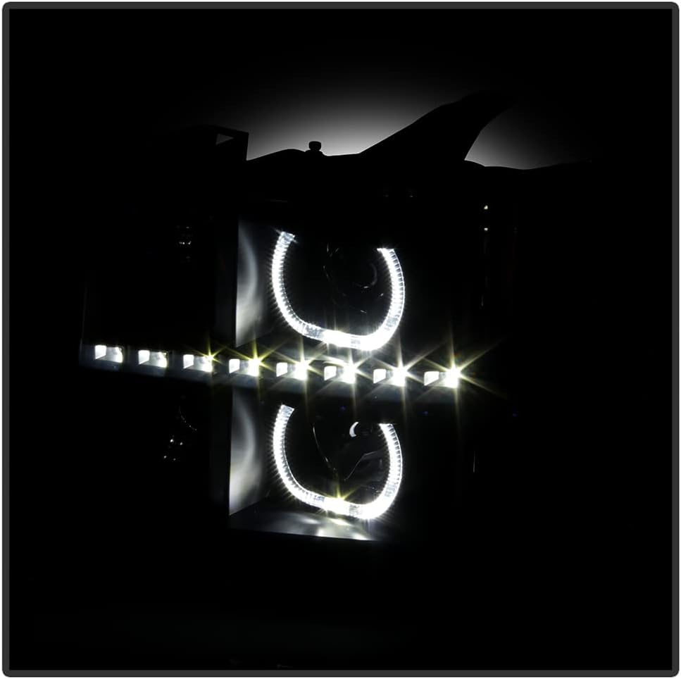 Blk Smoke LED Projector Headlights Driver + Passenger Side X870