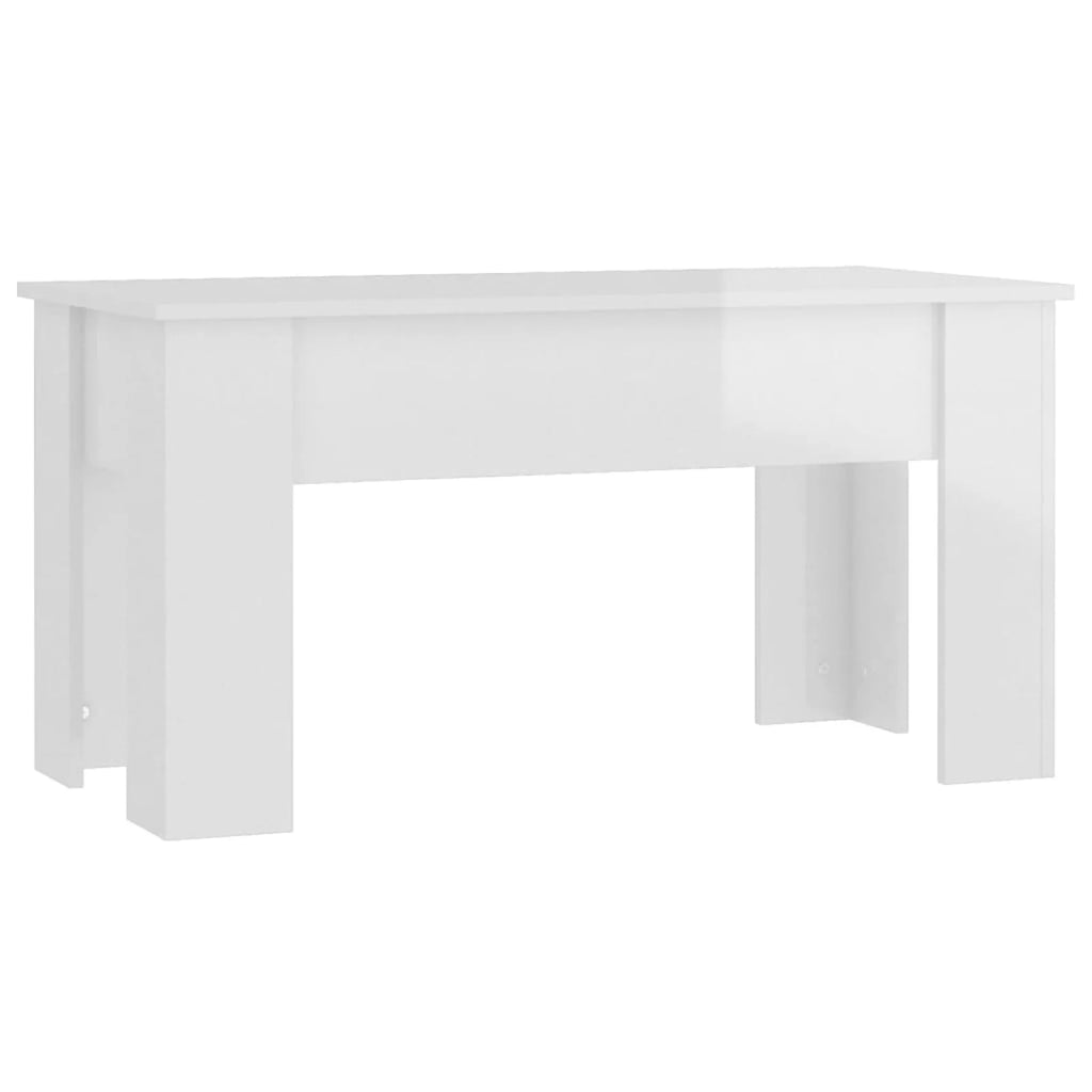 High Gloss White Engineered Wood Coffee Table I829069