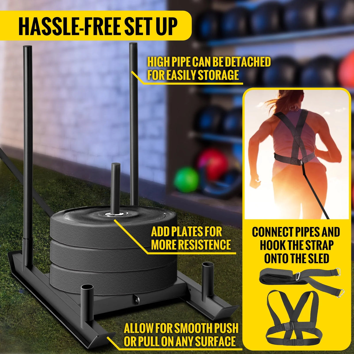 500lbs Capacity Training Sled N4256