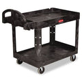 Heavy-Duty Utility Cart, 2-Shelf, Black I3056