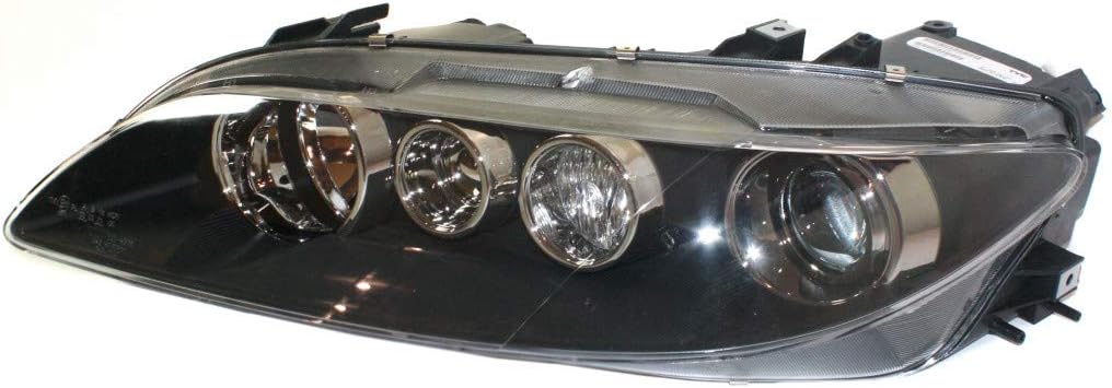 2006 2008 Mazda 6 Headlight Assembly Driver Side Black Housing V236751