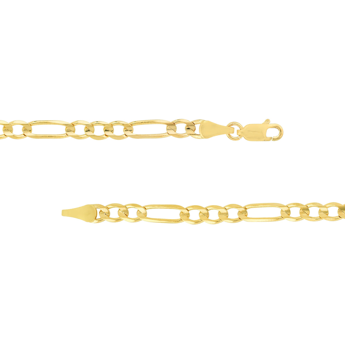 10K Yellow Gold 8" 4.5mm Figaro Chain Necklace with Lobster Lock H70443