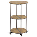 Light Brown Metal Bar Cart J623