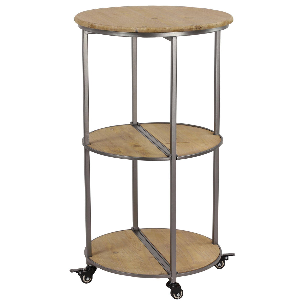 Light Brown Metal Bar Cart J623