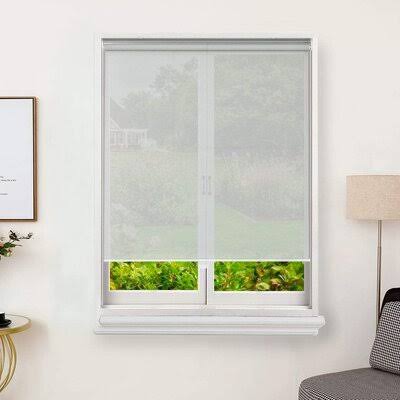Semi-Sheer Light Gray Roll-Up Shade 31x22W 72x22L J927