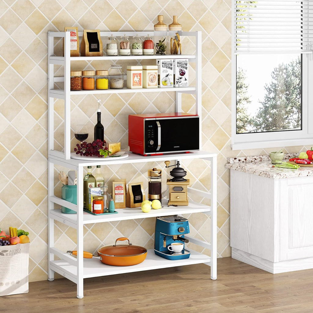 5-Tier White Kitchen Utility Storage Shelf T835039