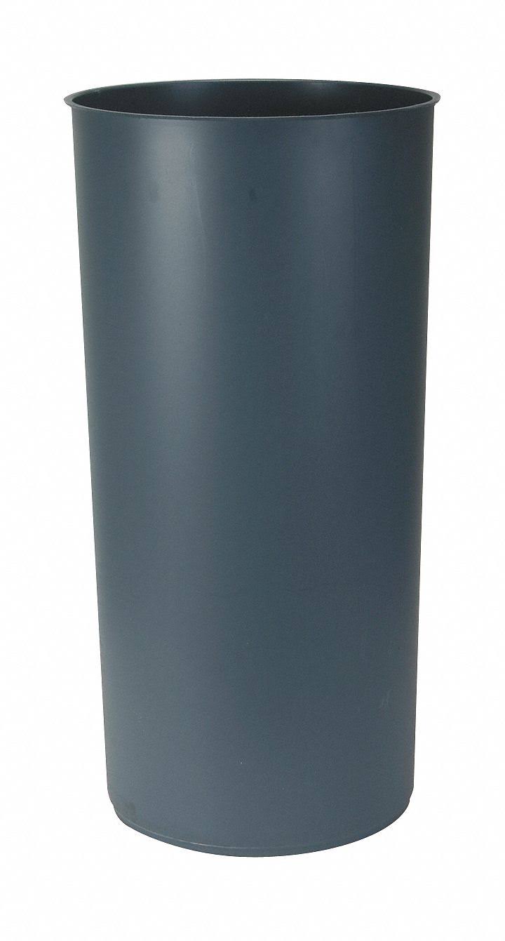 Gray Polyethylene Round Rigid Trash Can Liner T7382