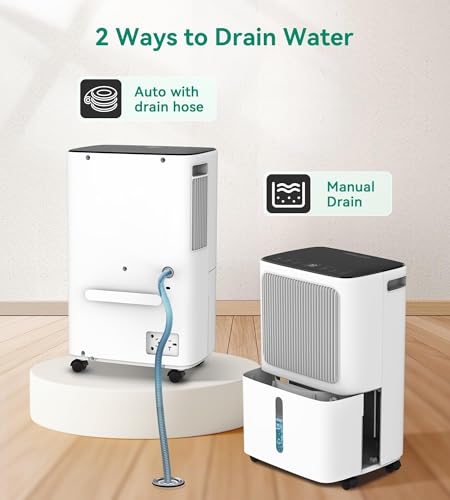 2500 Sq.Ft Dehumidifier with Drain Hose 34 Pints Q6669