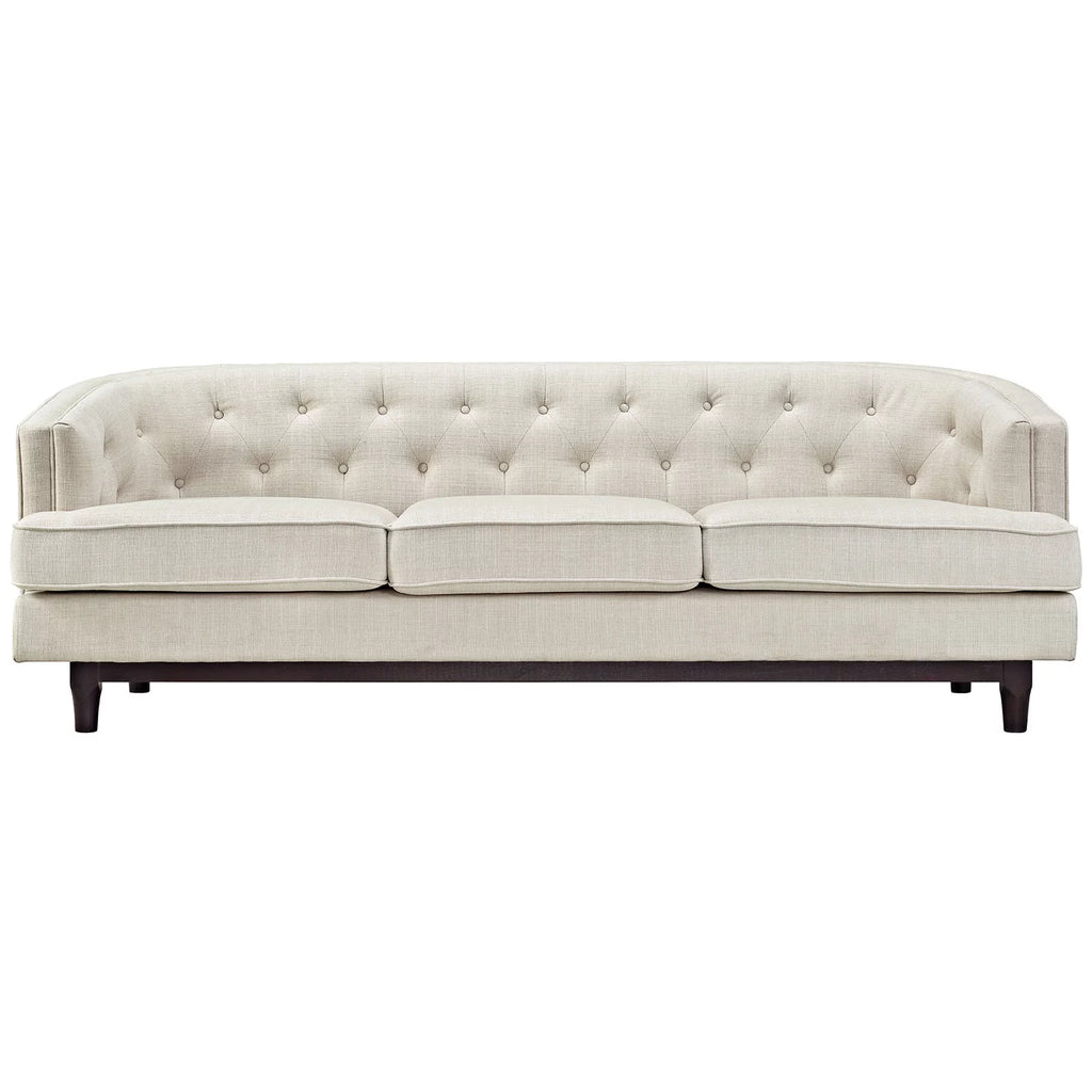 Beige Upholstered Fabric Sofa A370002