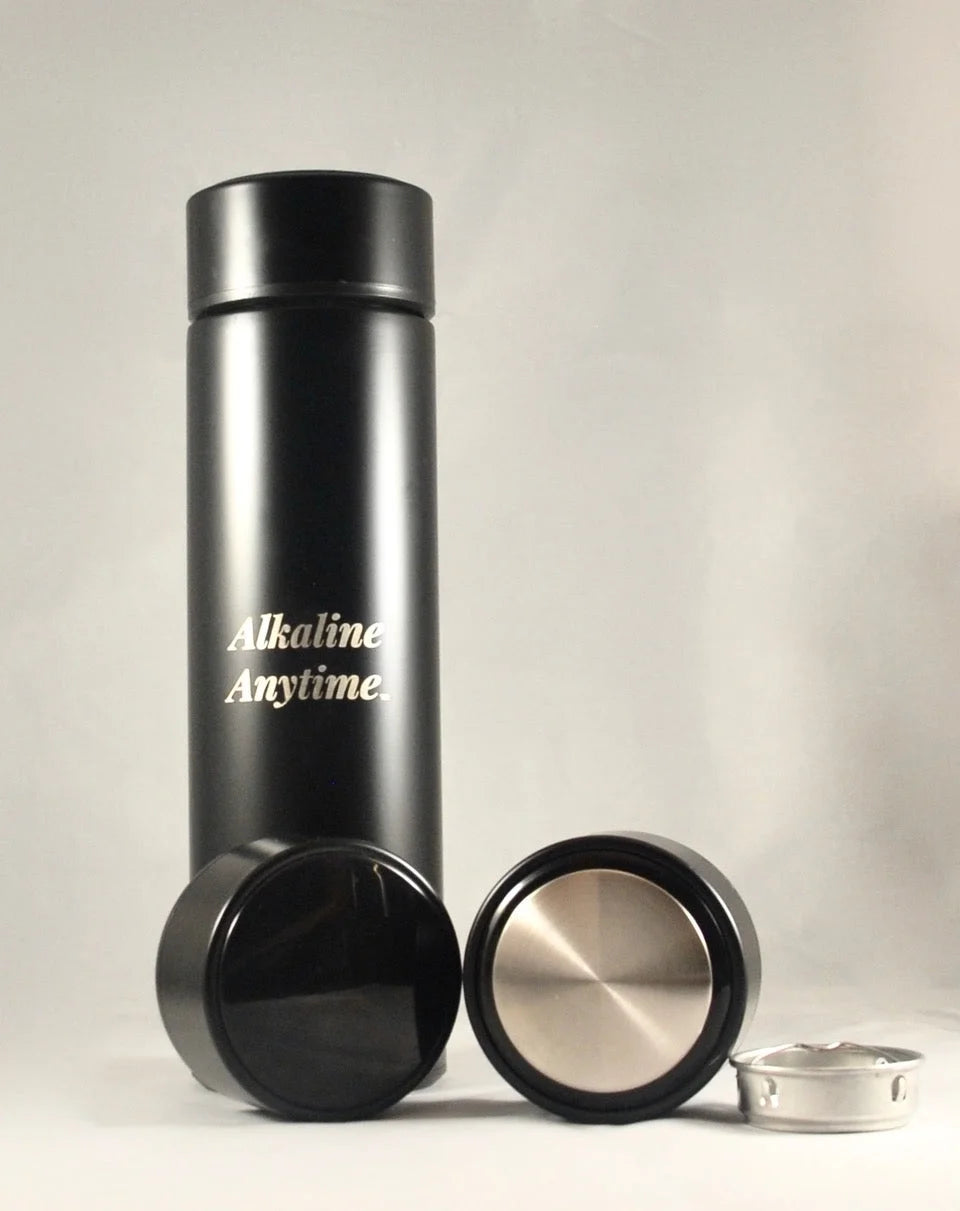 Stainless Steel Water Bottle Flask with 2 Lids T119