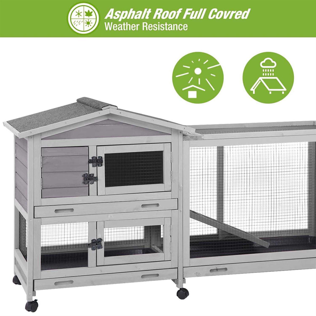 Large Guinea Pig Cage with Run on Wheels C965