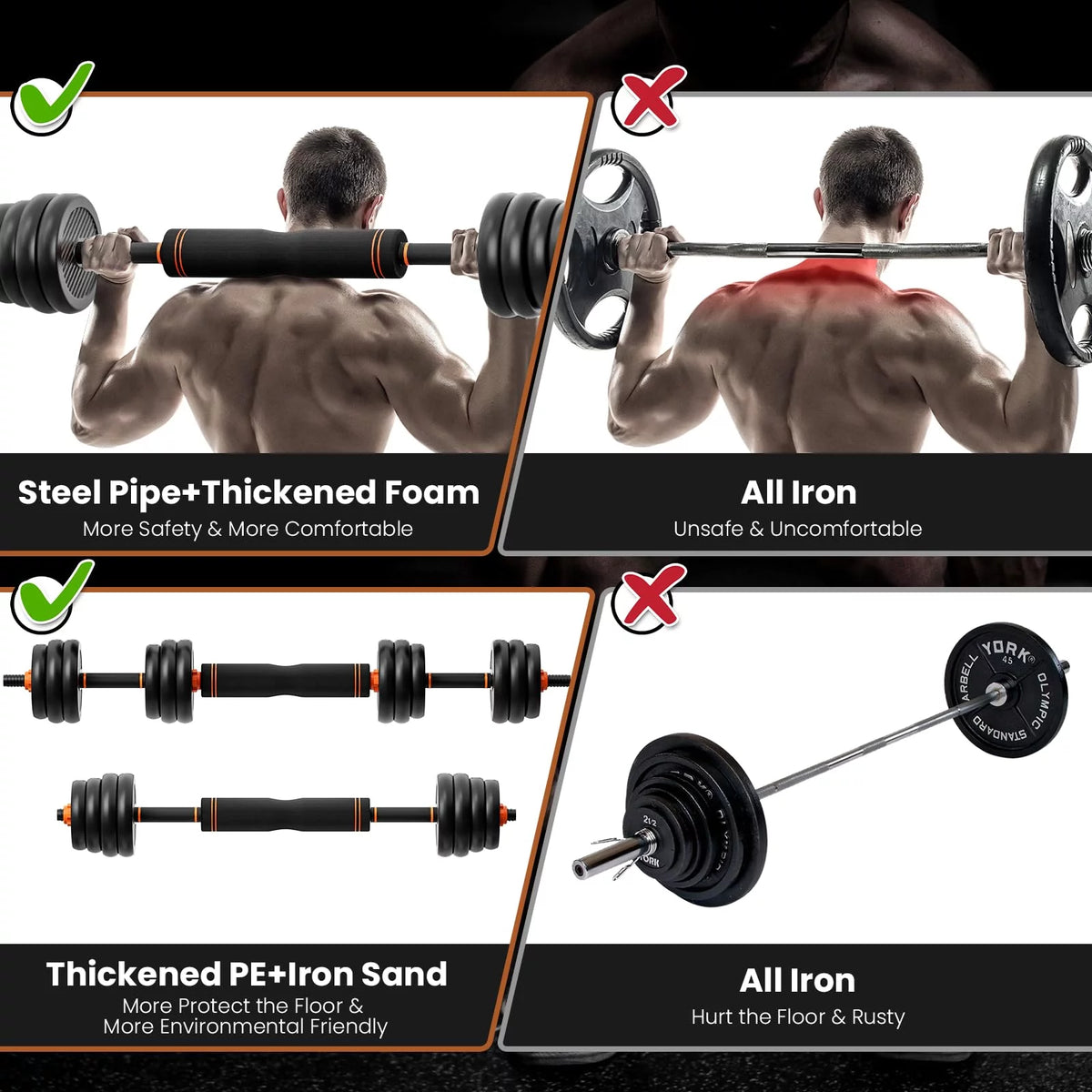 Adjustable Dumbbell Set Black O625