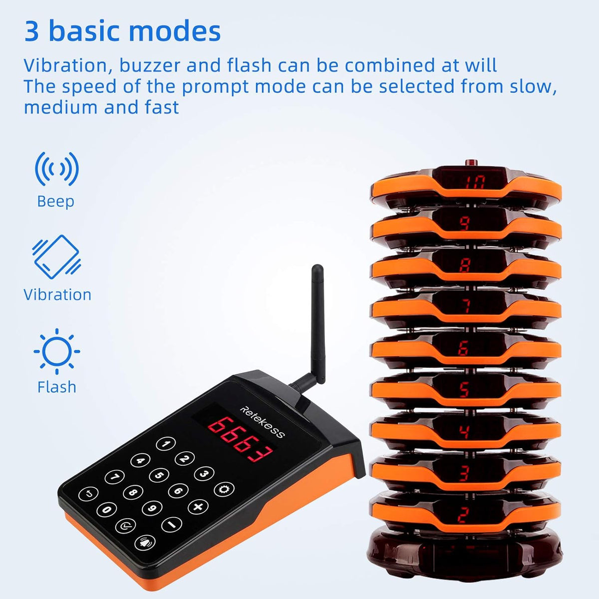 10 Pagers IP67 Waterproof Buzzer U57556