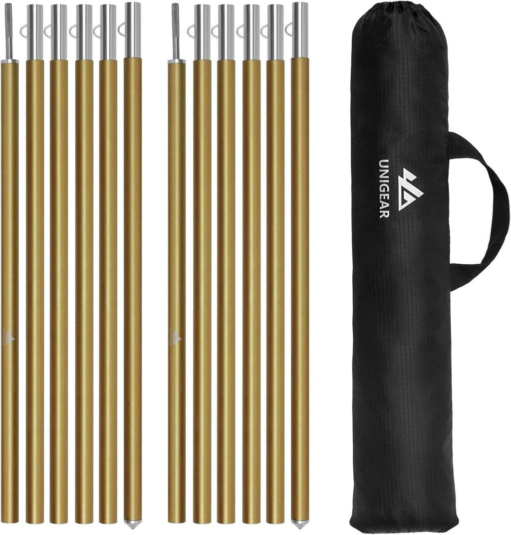 Telescopic Tent Pole Set of 2 Aluminium Adjustable 40 cm - 240 cm P5031