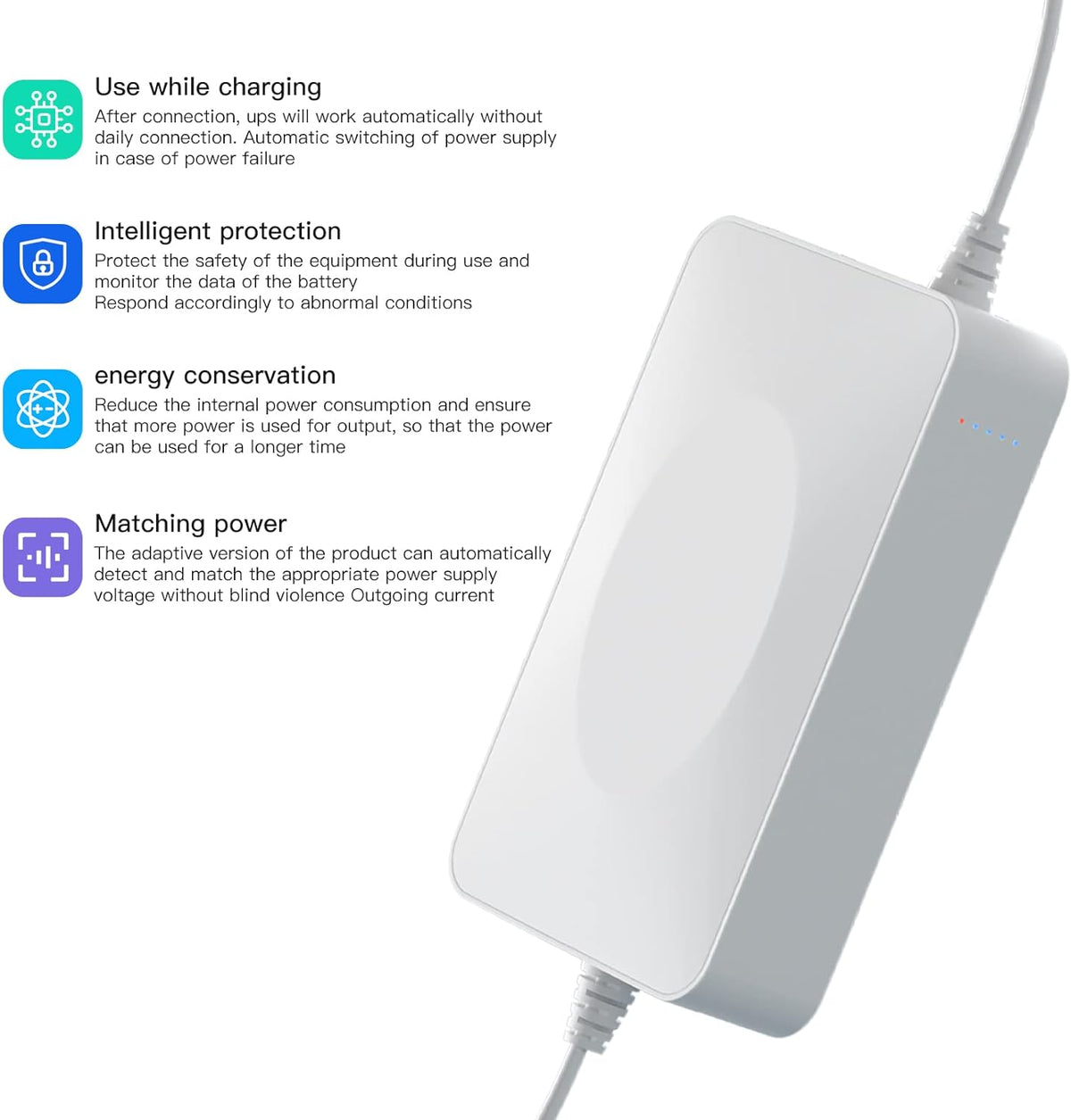 Rechargeable UPS Battery Backup 15000mAh, DC 12V Router UPS, Surge Protector with 2 A Charger Pack of 2 G2636