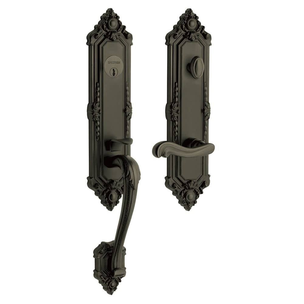 Satin Black Single Cylinder Handleset P8897