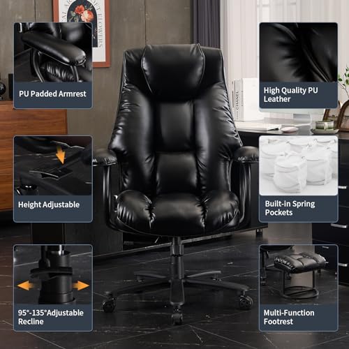 Dark Brown High Back Ergonomic PU Leather Office Chair Z2908