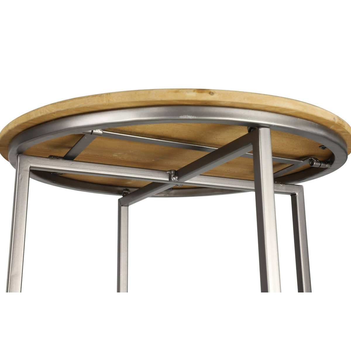 Light Brown Metal Bar Cart J623