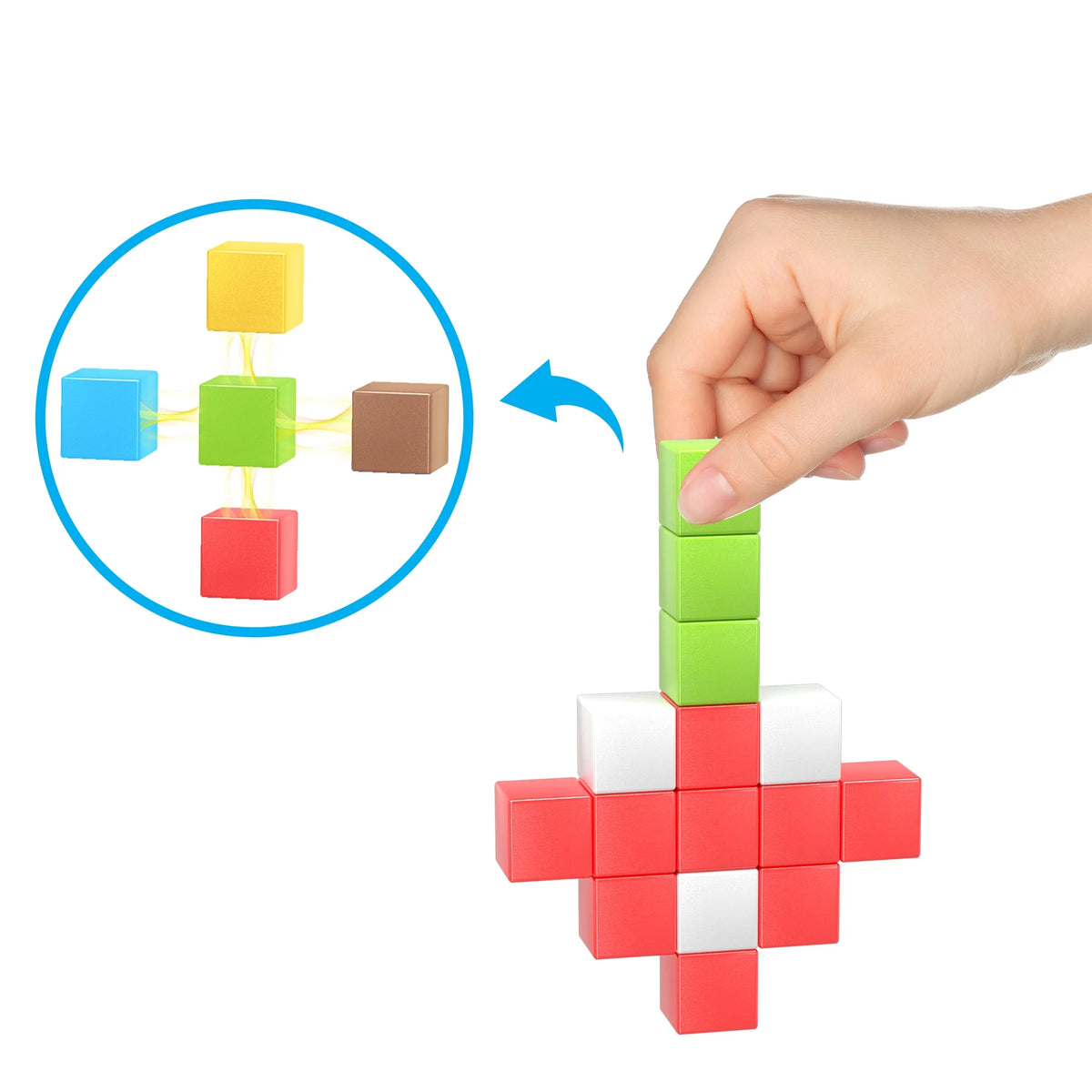 100 Piece Magnetic Cube Puzzle Toy Kit D32443