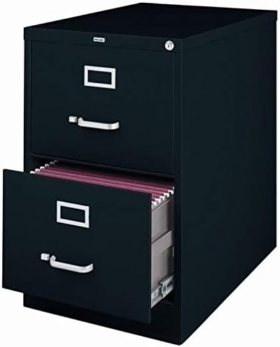 Black 2 Drawer Legal Size File Cabinet W9032