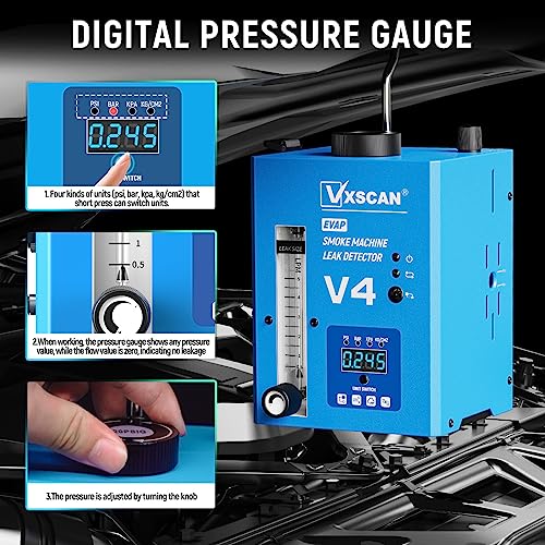 EVAP Smoke Machine Leak Detector with Digital Pressure Gauge & Air Flowmeter I510