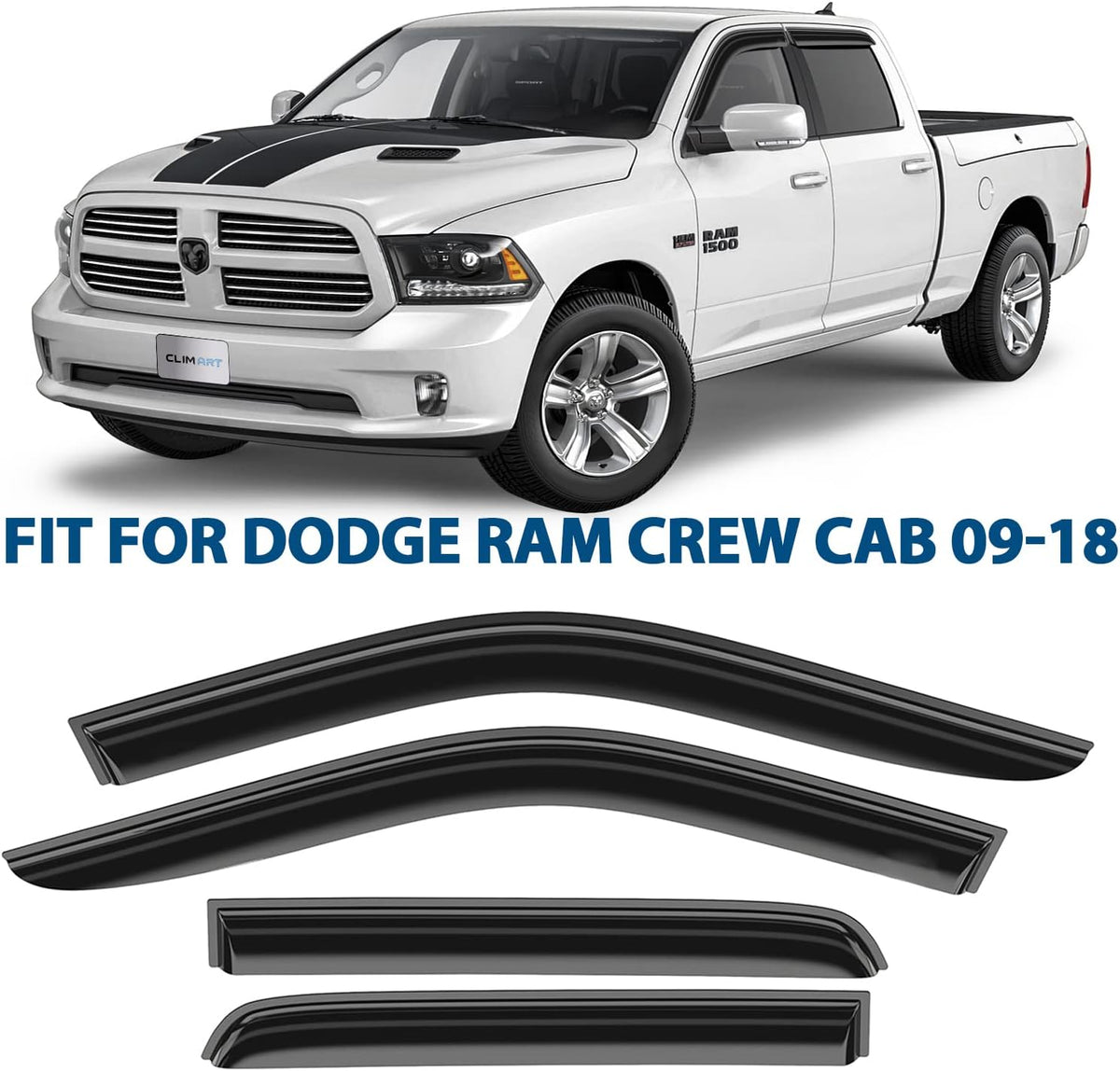Dark Smoke Tape-on Window Deflectors 4 pcs Z62963
