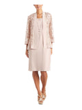Beige Stretch Sleeveless Round Neck Sheath Dress 12 M5239