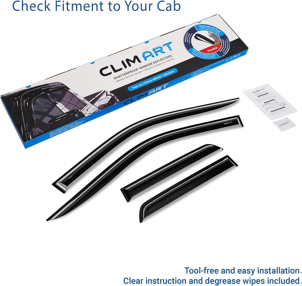 Dark Smoke Tape-on Window Deflectors 4 pcs Z62963