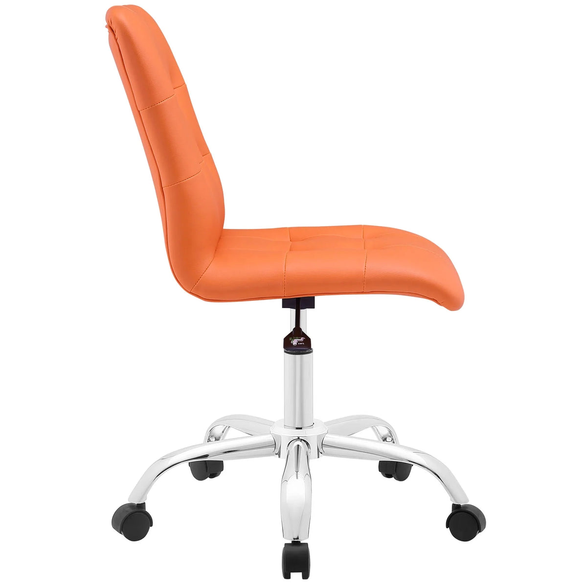 Orange Armless Mid Back Office Chair Z21014