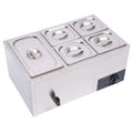 600W Stainless Steel Electric Food Warmer with 5 Pans A374