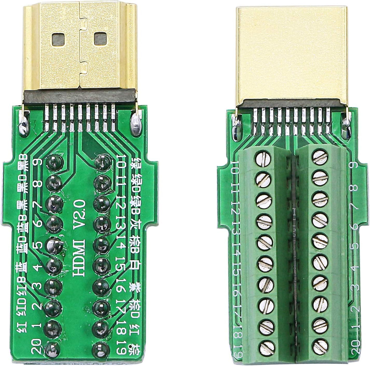 HDMI Solderless Adapter Gold Plated Connector with Plastic Cover Screwdriver S581