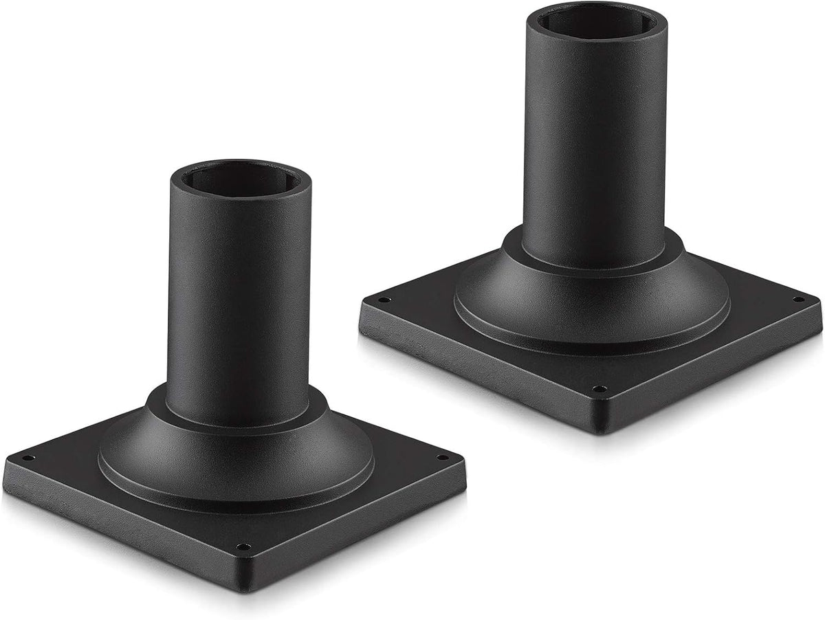 Black Cast Aluminum Pier Mount Base 2 Pack D4861