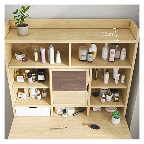 White Makeup Vanity Table with Flip Top Mirror and 2 Drawers A8507