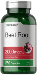 Beet Root Powder Capsules 250 Pills Non-GMO Gluten Free Herbal Extract Z16799
