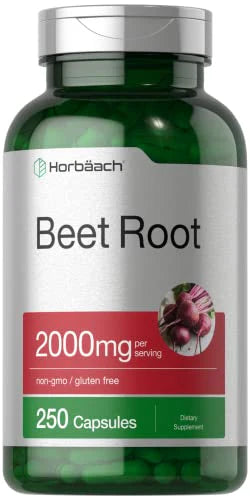 Beet Root Powder Capsules 250 Pills Non-GMO Gluten Free Herbal Extract Z16799