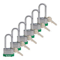 Keyed Padlock, 1-5/16x22w, pk6 Z4140