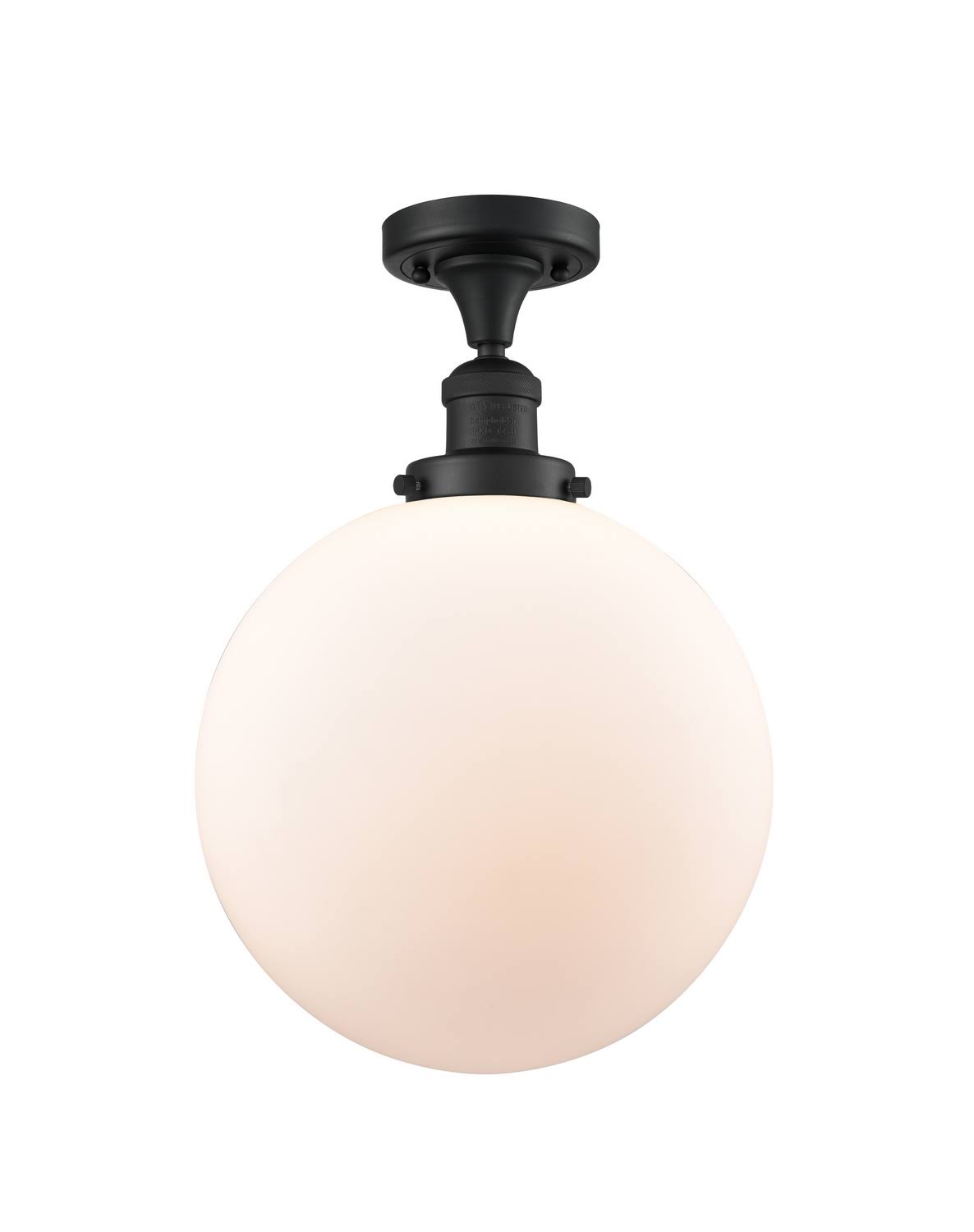 1 Light 12 inch Semi-Flush Mount in Matte Black K927921