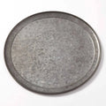 14x22 Round Serving Tray Galvanized Onyx C87271