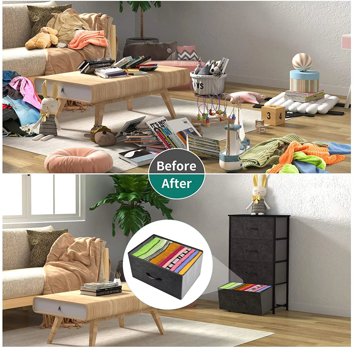 5 Drawer Fabric Storage Tower X3595