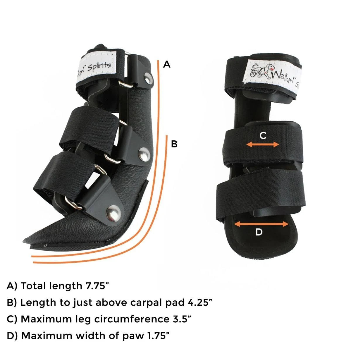 Dog Front Leg Splint with Foam Inserts B629868