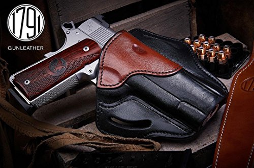 Right Hand OWB Leather Gun Holster for Belts fits All 1911 Models with 4" and 5" Barrels G9494