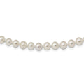 Sterling Silver Rhodium-plated White Freshwater Cultured Pearl Necklace N24027