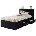 Twin Captain Storage Bed with 3 Drawers in Black C190431