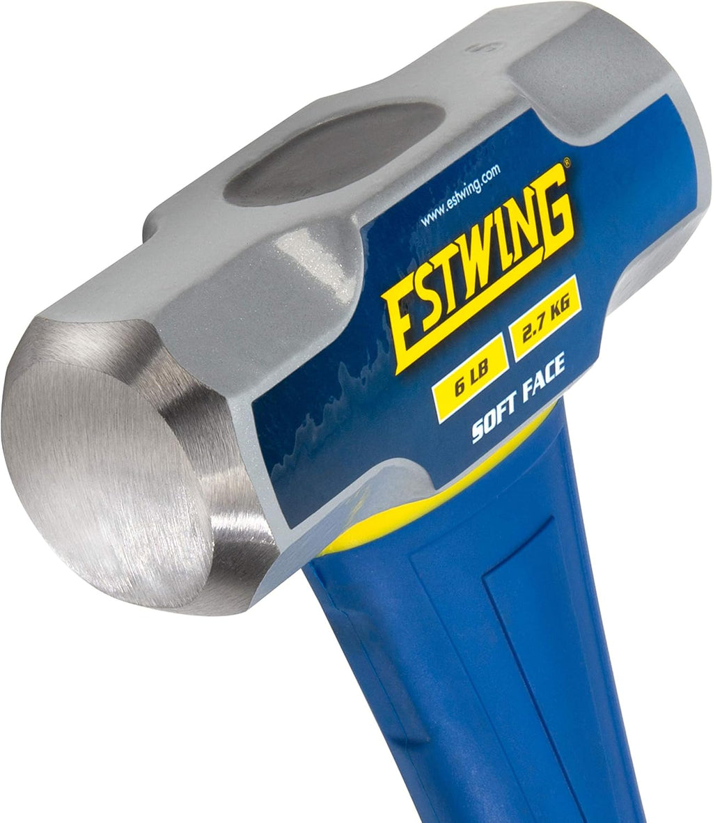 6-Pound Soft Face Sledge Hammer with Fiberglass Handle, Pack of 2 L51902