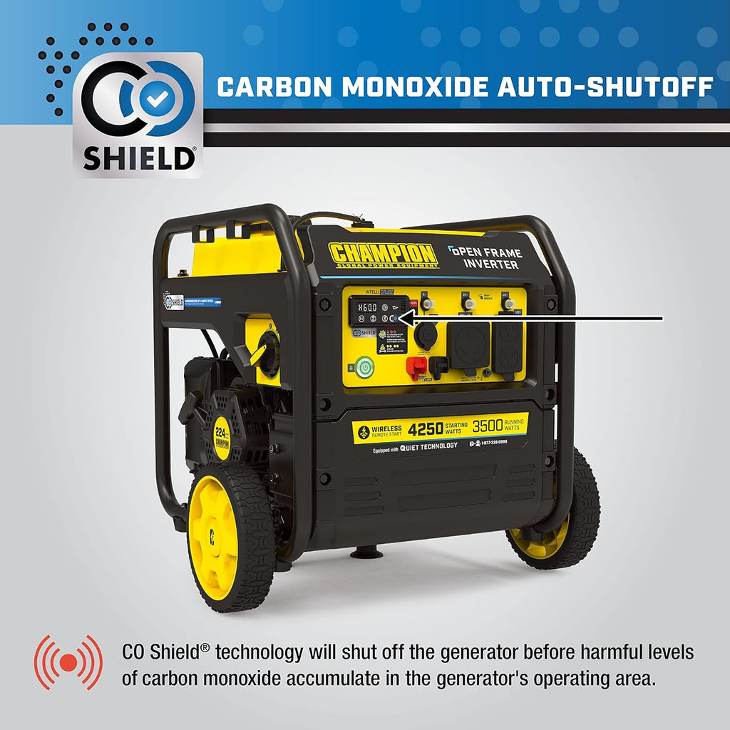 4250-Watt Wireless Remote Start Open Frame Inverter Generator W358