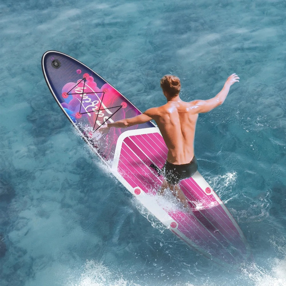 11 Ft Inflatable Stand Up Paddle Board and Sit-on Kayak Set J253205