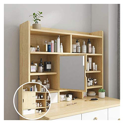 White Makeup Vanity Table with Flip Top Mirror and 2 Drawers A8507