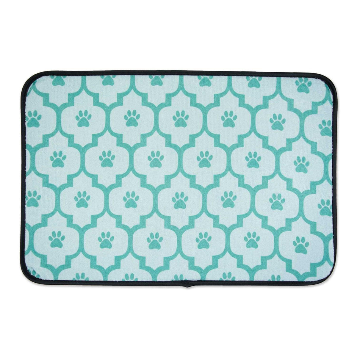 Bone Dry and Off White Lattice Paw Pet Mat F263537